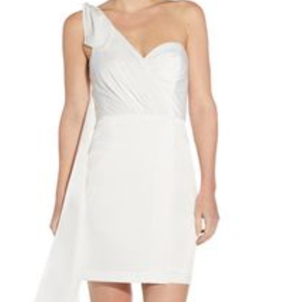 Aiden Mattox Drape One-shoulder Dress